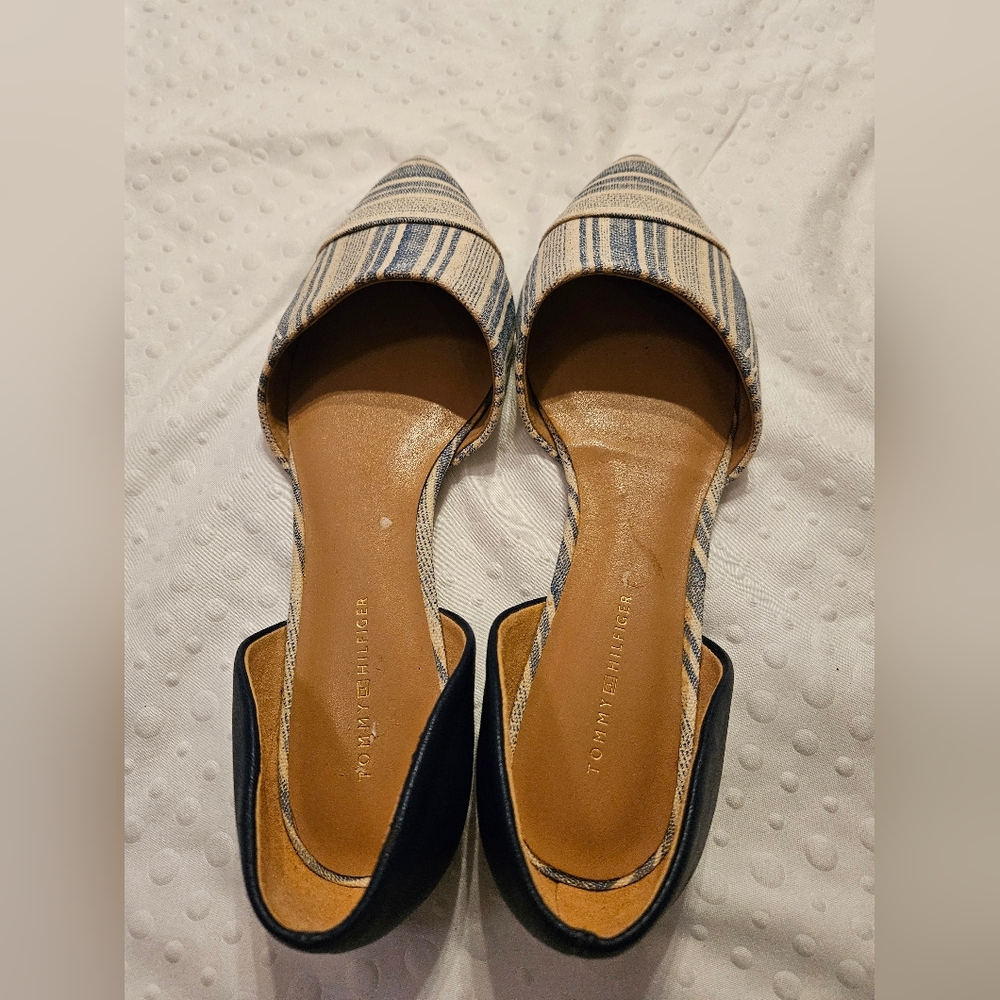 Tommy Hilfiger Blue & Cream flats